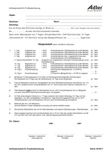 Aufheizprotokoll für Fussbodenheizung