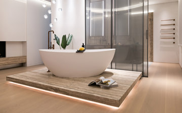 geölter Parkett ist auch für das Badezimmer geeignet