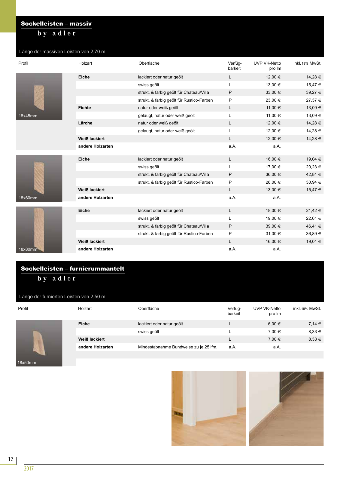 Vorschau Adler Parkett Preisliste 2017-1 Seite 12