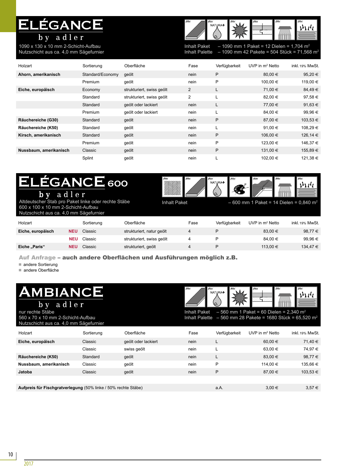 Vorschau Adler Parkett Preisliste 2017-1 Seite 10