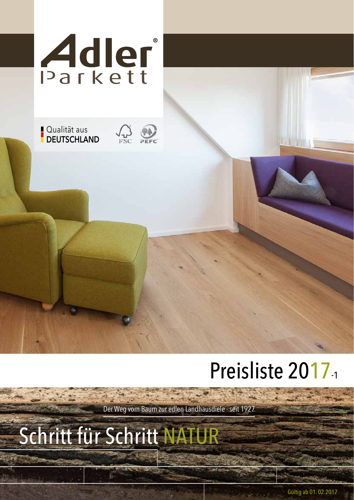 Vorschau Adler Parkett Preisliste 2017-1 Seite 1