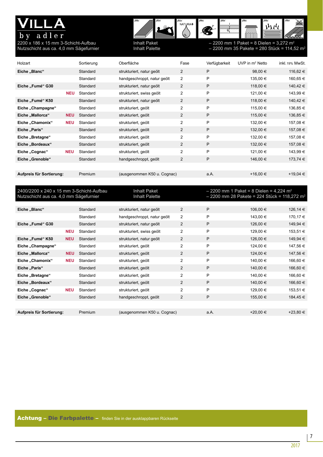 Vorschau Adler Parkett Preisliste 2017-1 Seite 7