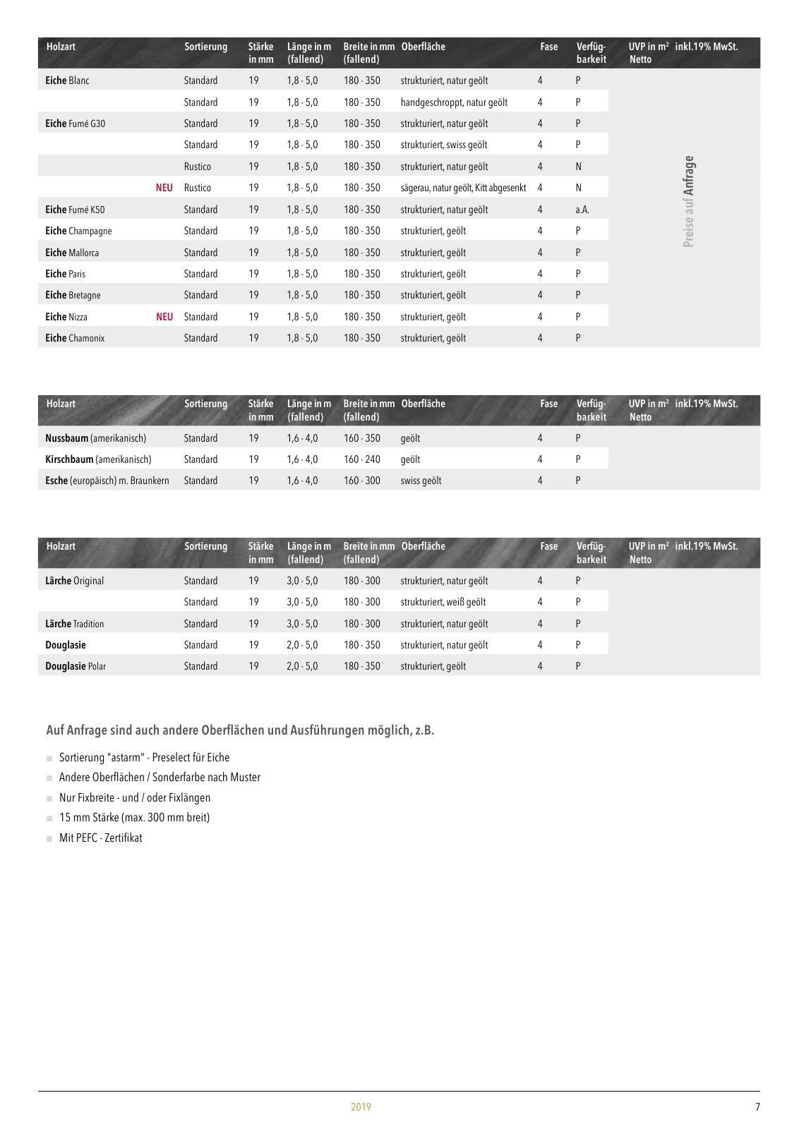 Vorschau Adler Parkett Preisliste 2019 Seite 7