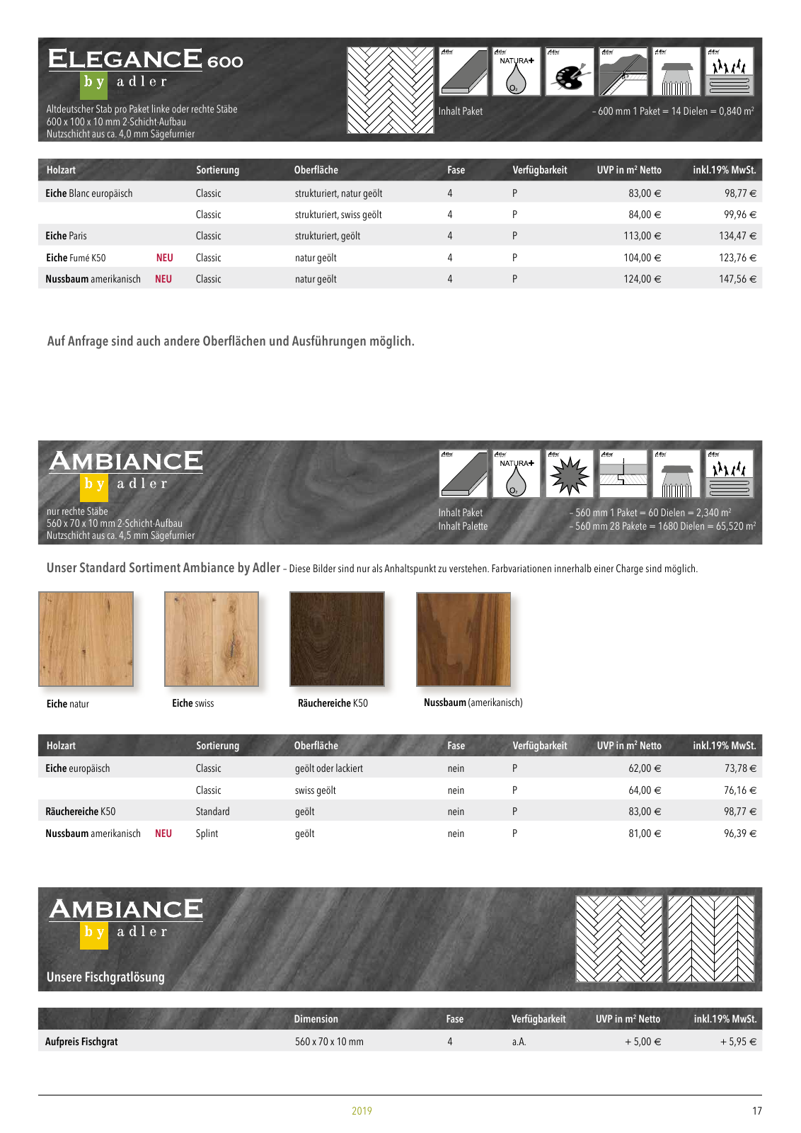 Vorschau Adler Parkett Preisliste 2019 Seite 17