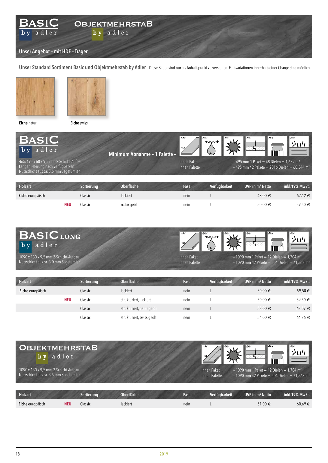 Vorschau Adler Parkett Preisliste 2019 Seite 18